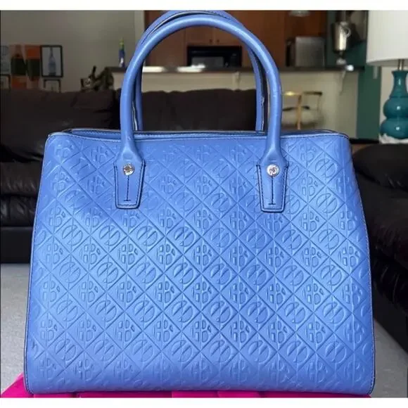 Henri Bendel Periwinkle Empire Tote EUC - Picture 2 of 14